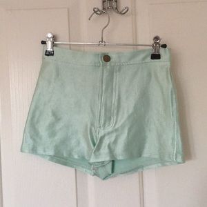 American Apparel Mint Disco Shorts